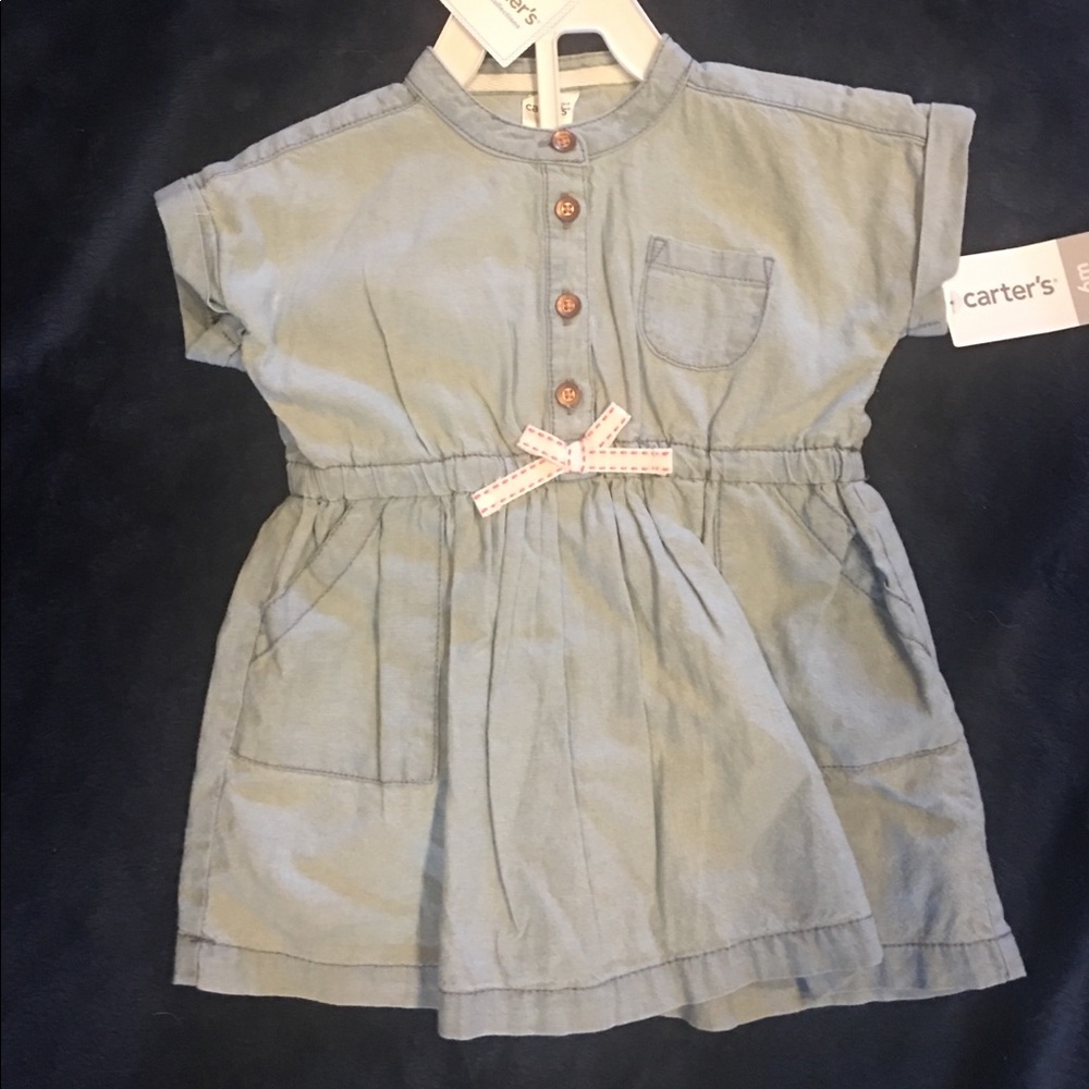 Carter’s Baby Girl soft denim Dress NWT 3 Months